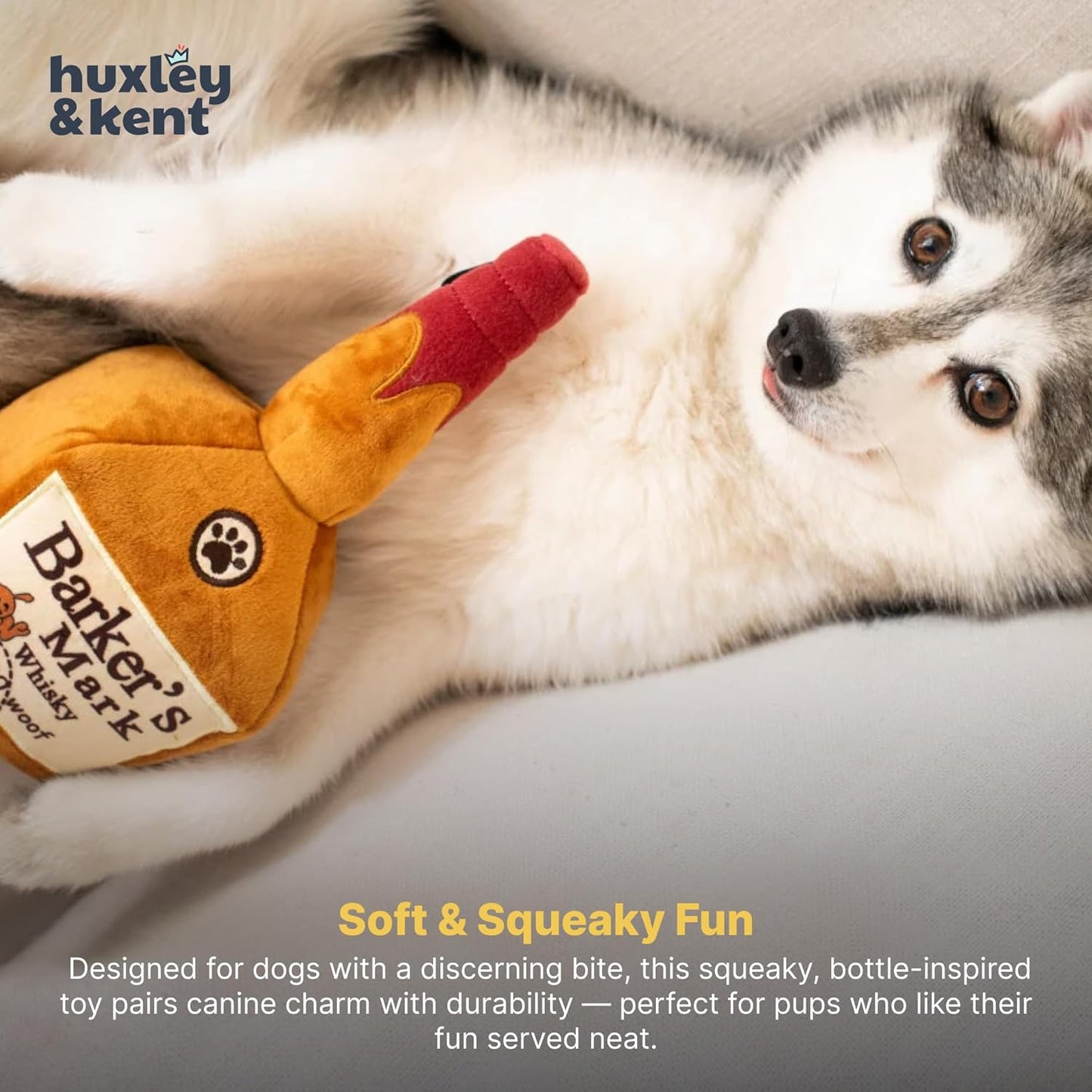 Plush Dog Toy W/ Squeaker - Power Plush Stuffed Toy for Dogs - Cute, Funny & Tough Toysfor Small & Large Dogs - Barker'S Mark, Large