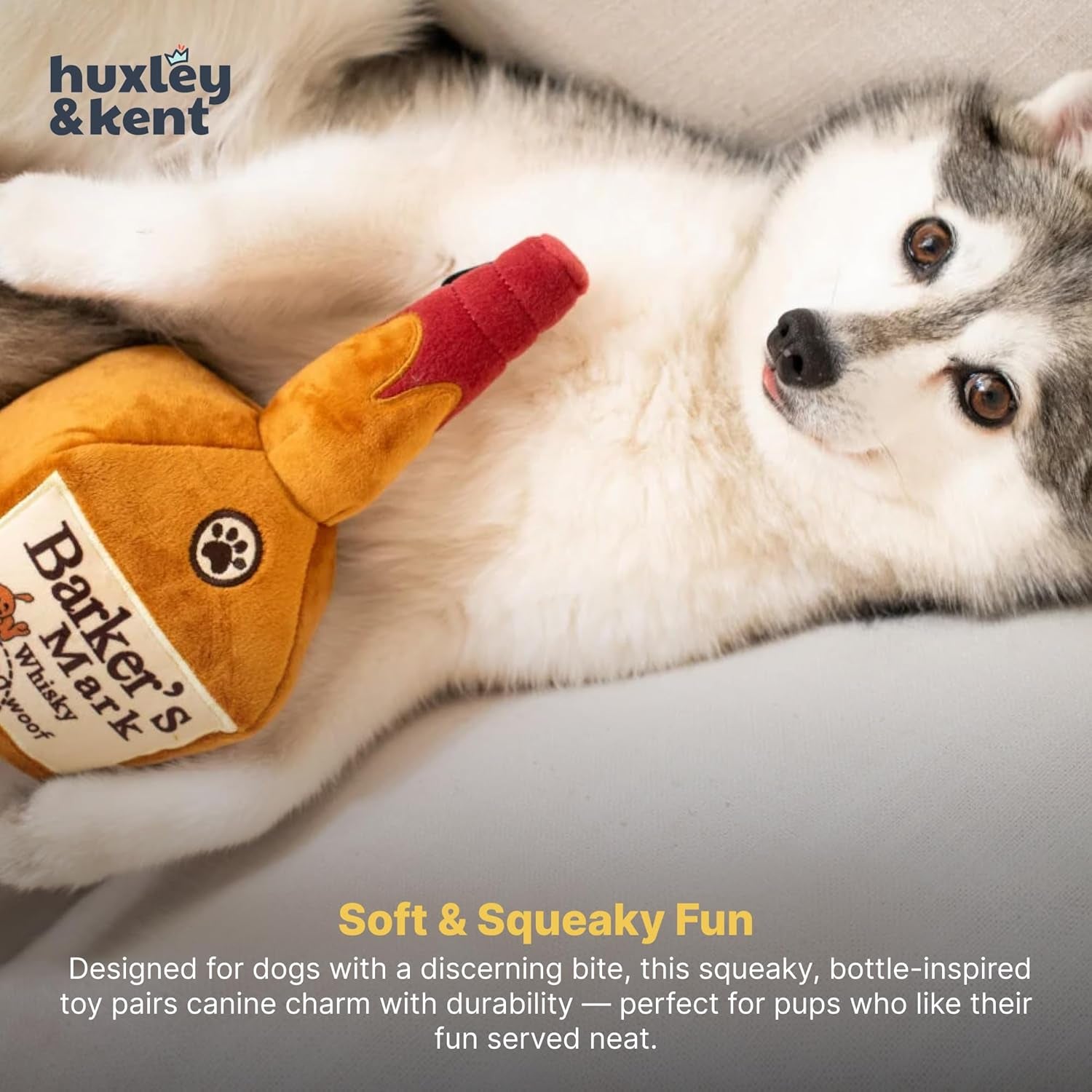 Plush Dog Toy W/ Squeaker - Power Plush Stuffed Toy for Dogs - Cute, Funny & Tough Toysfor Small & Large Dogs - Barker'S Mark, Large