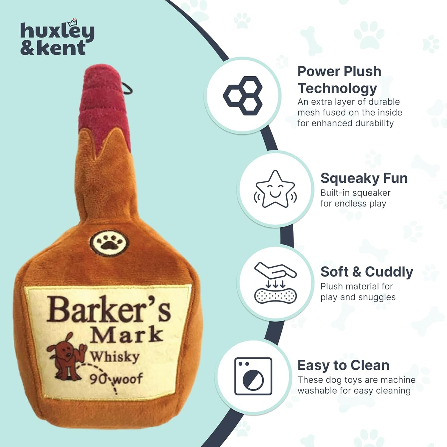 Plush Dog Toy W/ Squeaker - Power Plush Stuffed Toy for Dogs - Cute, Funny & Tough Toysfor Small & Large Dogs - Barker'S Mark, Large
